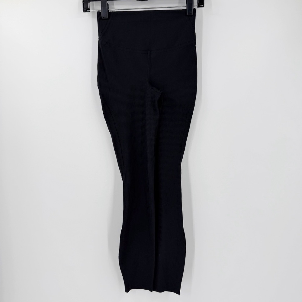 Lululemon Base Pace High-Rise Ribbed Tight 25" Black Workout Exercise Raw Edge 2 - Picture 2 of 6